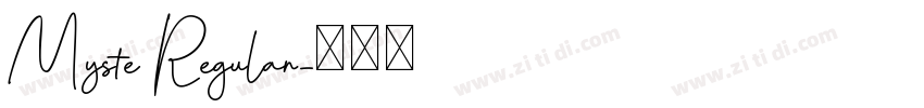 Myste Regular字体转换